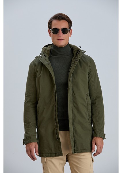 RIVER25 Erkek Mont Kapüşonlu Erkek Pamuk Kaban modelleri