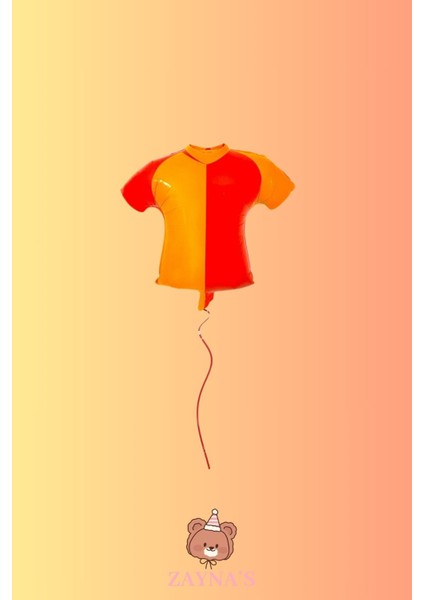 Taraftar Temalı Sarı Kırmızı Renk Forma Folyo Balon 59 cm
