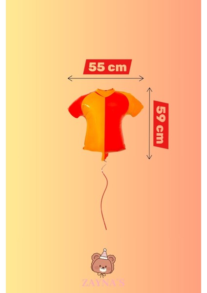 Taraftar Temalı Sarı Kırmızı Renk Forma Folyo Balon 59 cm fiyatları