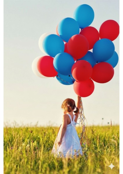 10 Adet Pastel Tonu Mavi-Kırmızı Karışık Renk 12INÇ Mavi Kırmızı Balon-Doğum Günü Parti Süsleri Balo fiyatları