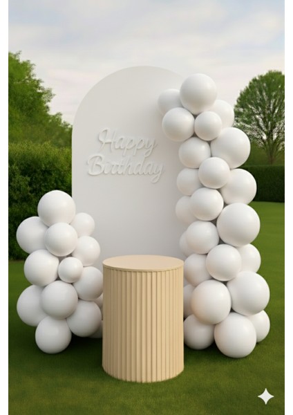 Beyaz Renk Mat Balon 12INÇ 20 Adet Pastel Balon - Doğum Günü Parti Süsleri Balon