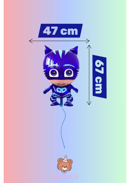 Pijamaskeliler Temalı Kedi Çocuk Karakter Folyo Balon 67 cm fiyatları