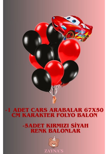 Cars Arabalar Temalı Karakter Folyo Balon Seti fiyatları