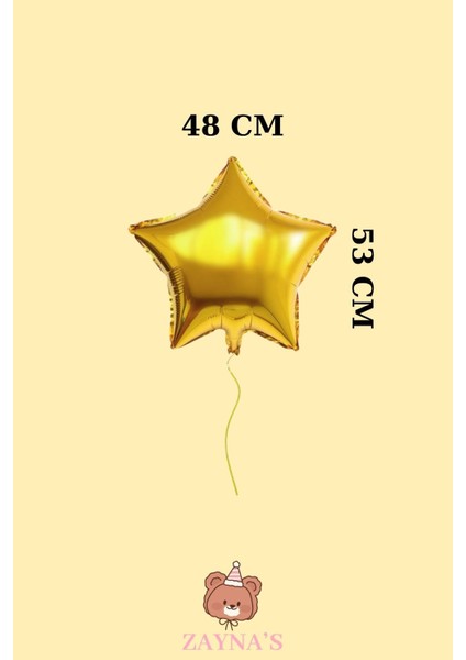Star Gold Yıldız Şeklinde Folyo Balon 53 cm fiyatları