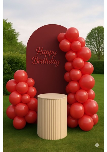 30 Adet Pastel Tonu Kırmızı Renk 12INÇ Kırmızı Balon-Doğum Günü Parti Süsleri Balon