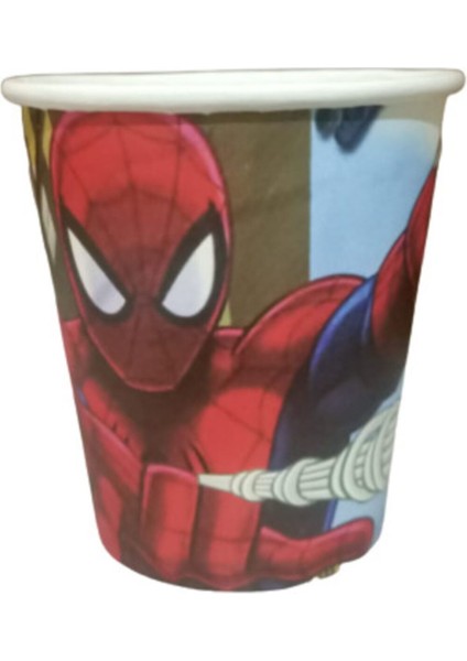 Örümcek Adam Spiderman Tabak Bardak Peçete Masa Örtüsü Seti 16 Kişilik modelleri