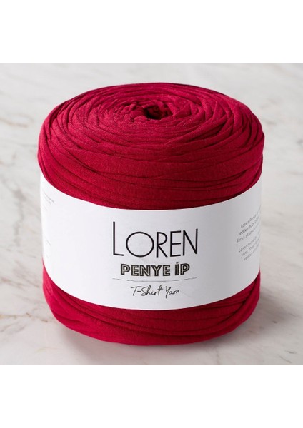 loren penye kumaş el örgü ıpi bordo - 6 - 34467