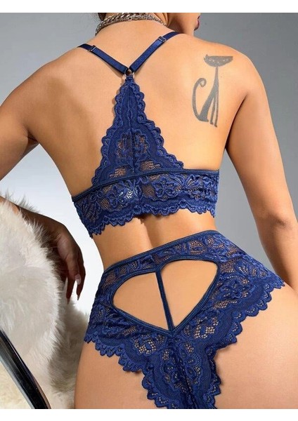 Aria's Closet Lacivert Dantelli Fantezi Bralet Sütyen Takımı fiyatları