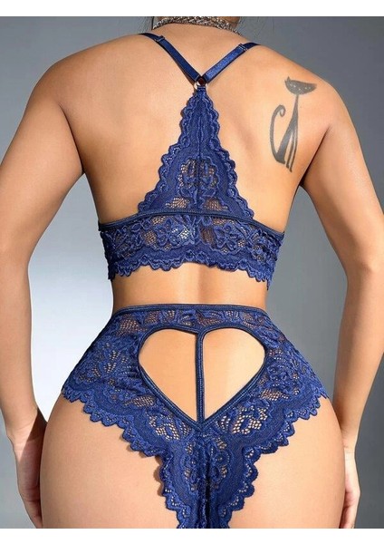 Aria's Closet Lacivert Dantelli Fantezi Bralet Sütyen Takımı indirimleri