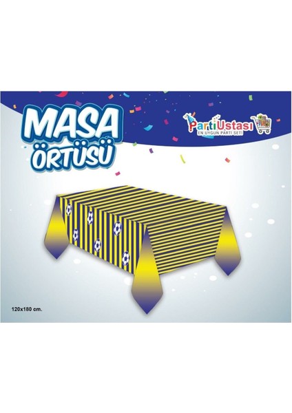 -Butık Sarı-Lacivertli Taraftar Masa Örtüsü 120X180