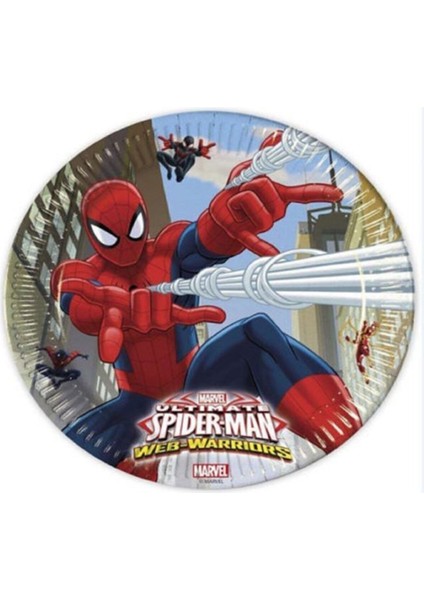 16 Kişilik Spiderman Örümcek Adam Doğum Günü Tabak Bardak Seti