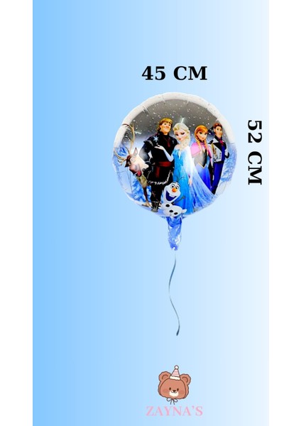 Karlar Ülkesi Elsa Frozen Temalı Karakter Folyo Balon Yuvarlak 52 cm fiyatları