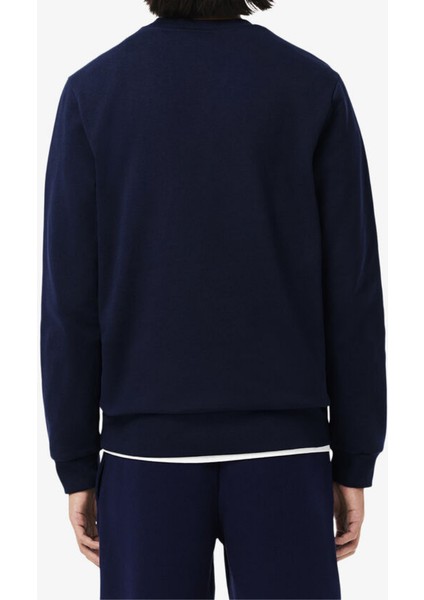 Erkek Classic Fit Bisiklet Yaka Lacivert Sweatshirt