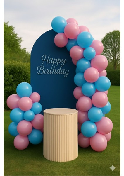 10 Adet Pastel Tonu Mavi-Pembe Karışık Renk 12INÇ Balon-Doğum Günü Parti Süsleri Balon