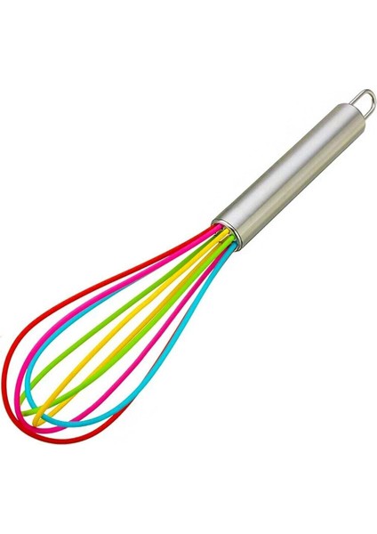 Pilli Portatif Karıştırıcı Mikser + Silikon Çırpıcı Metal Saplı Renkli Çırpma Teli - 2li Set N8L1W2 fırsatları