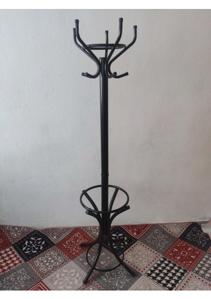 Metal Portmanto Siyah Ayaklı Askılık