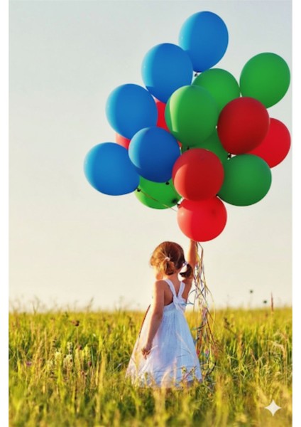 10 Adet Pastel Tonu Mavi-Kırmızı-Yeşil Karışık Renk 12INÇ Balon-Doğum Günü Parti Süsleri Balon fiyatları