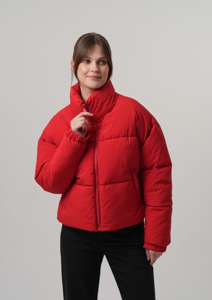 Zeta Kadın Mont Şişme Kadın Crop Mont