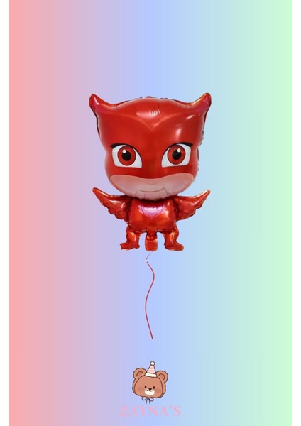 Pijamaskeliler Temalı Baykuş Kız Folyo Balon