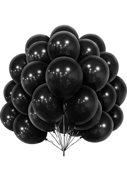 Siyah 12 Inç Balon 10 Adet