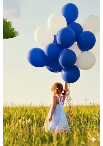 50 Adet Pastel Tonu Mavi-Beyaz Karışık Renk 12INÇ Mavi Beyaz Balon-Doğum Günü Parti Süsleri Balon fiyatları