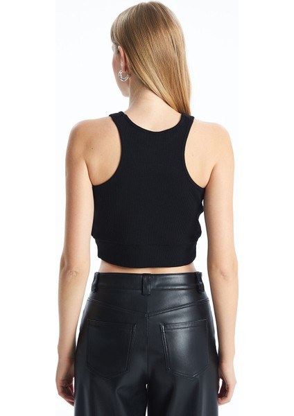 Yeni Sezon Bisiklet Yaka Dokulu Crop Kadın Atlet fırsatları