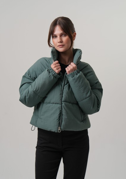 Zeta Kadın Mont Şişme Kadın Crop Mont modelleri