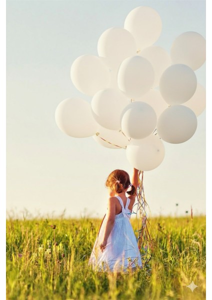 Beyaz Renk 12INÇ 5 Adet Pastel Balon - Doğum Günü Parti Süsleri Balon fiyatları