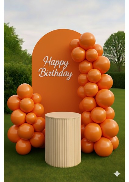 10 Adet Pastel Tonu Turuncu Renk 10 Lu 12INÇ Turuncu Balon-Doğum Günü Parti Süsleri Balon