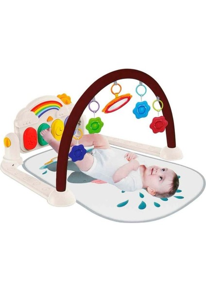 Hbhome Piyanolu Gökkuşağı Oyun Halısı