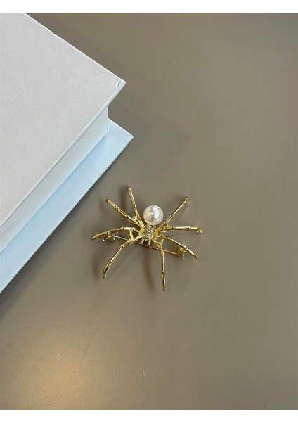 Örümcek Broş - Altın
