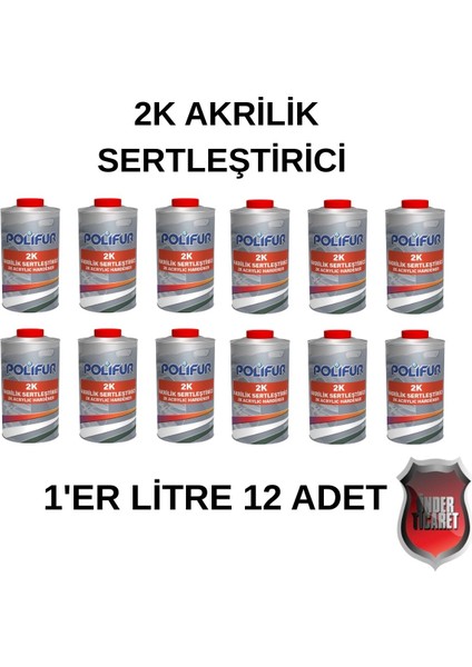 2k Akrilik Sertleştirici 1'er kg 12 Adet