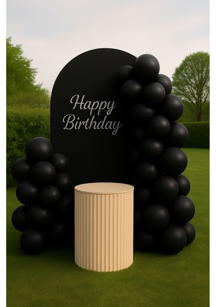 20 Adet Pastel Tonu Siyah Renk 20 Li 12INÇ Siyah Balon-Doğum Günü Parti Süsleri Balon