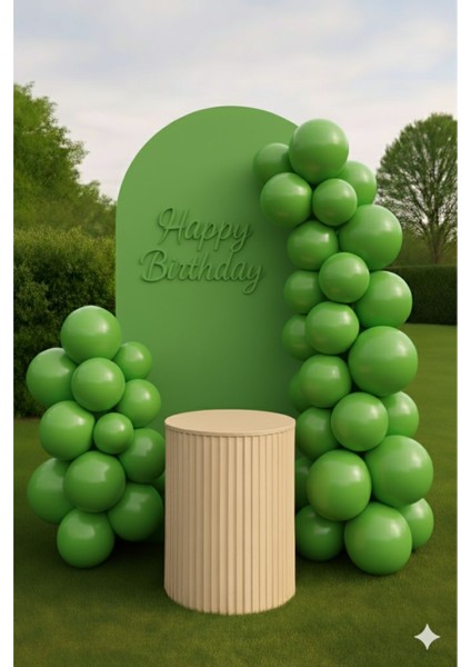 50 Adet Pastel Tonu Yeşil Renk 50 Li 12INÇ Yeşil Balon-Doğum Günü Parti Süsleri Balon