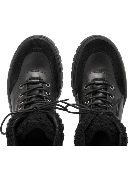 Siyah Hakiki Deri Kadın Bot - K23K1BT66941-A23