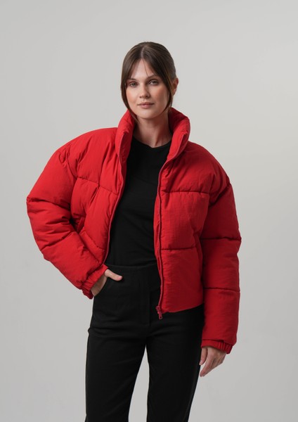 Zeta Kadın Mont Şişme Kadın Crop Mont modelleri