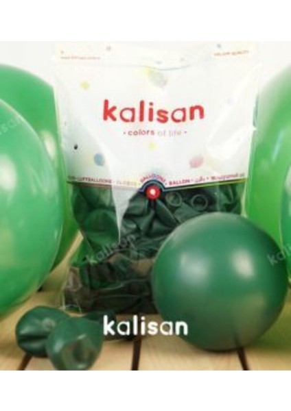 12 Inç Standart Boy Pastel Balon Koyu Yeşil 100 Adet