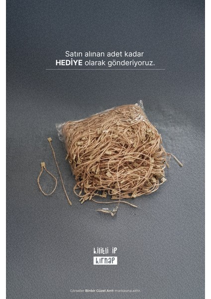 Baskısız Kalpli Kraft Hediye Etiketi - 40 Adet - Kilitli Ip Hediyeli modelleri