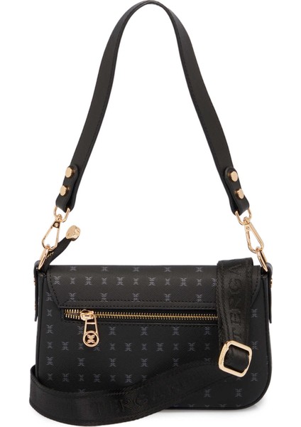 Siyah Print Kadın Omuz Çantası - S1WPR0000800-T0E