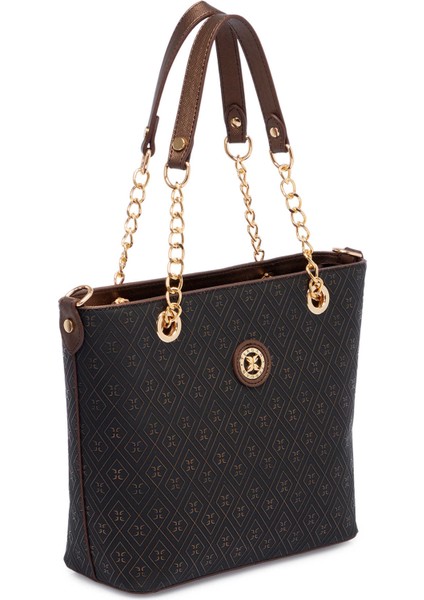 Bronz Print Kadın Omuz Çantası - S1WPR0000801-R7P