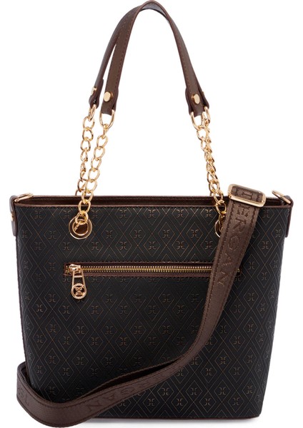 Bronz Print Kadın Omuz Çantası - S1WPR0000801-R7P