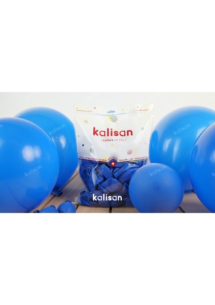 12 Inç Standart Boy Pastel Balon 10 Adet Koyu Mavi