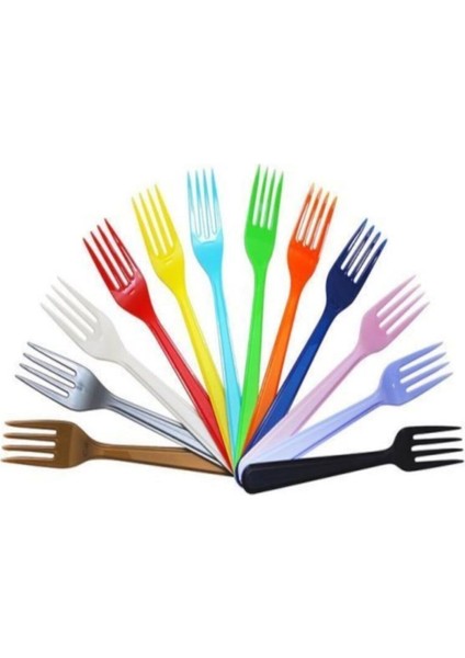 Renkli Plastik Çatal 25 Adet Kırmızı Renk modelleri
