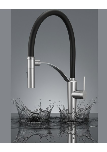 Corda BRC_072M Çift Akışlı Elastik Spiralli Krom Mutfak Evye Bataryası | 435 mm Yükseklik, Manyetik Tutucu,sessiz kullanım fırsatları