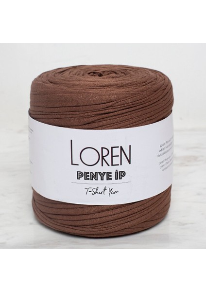 loren penye kumaş el örgü ıpi kahverengi - 96 - 33549