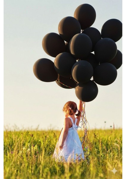 10 Adet Pastel Tonu Siyah Renk 10 Lu 12INÇ Siyah Balon-Doğum Günü Parti Süsleri Balon fiyatları