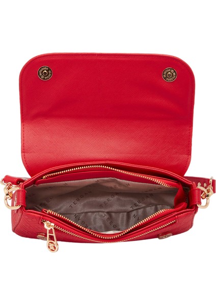 Kırmızı Print Kadın Omuz Çantası - S1WPR0000800-S4R