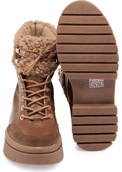 Kahve Hakiki Deri Kadın Bot - K23K1BT66941-G36