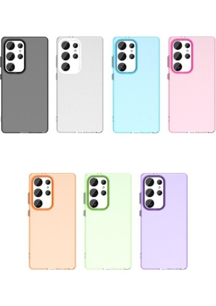Samsung Galaxy S25 Ultra Uyumlu Kılıf Sararmaz Leke Tutmaz Buzlu Mat Renkli Soft Transparan Silikon Kapak fiyatları