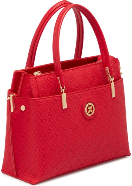 Kırmızı Print Kadın Omuz Çantası - S1WPR0000803-S4R